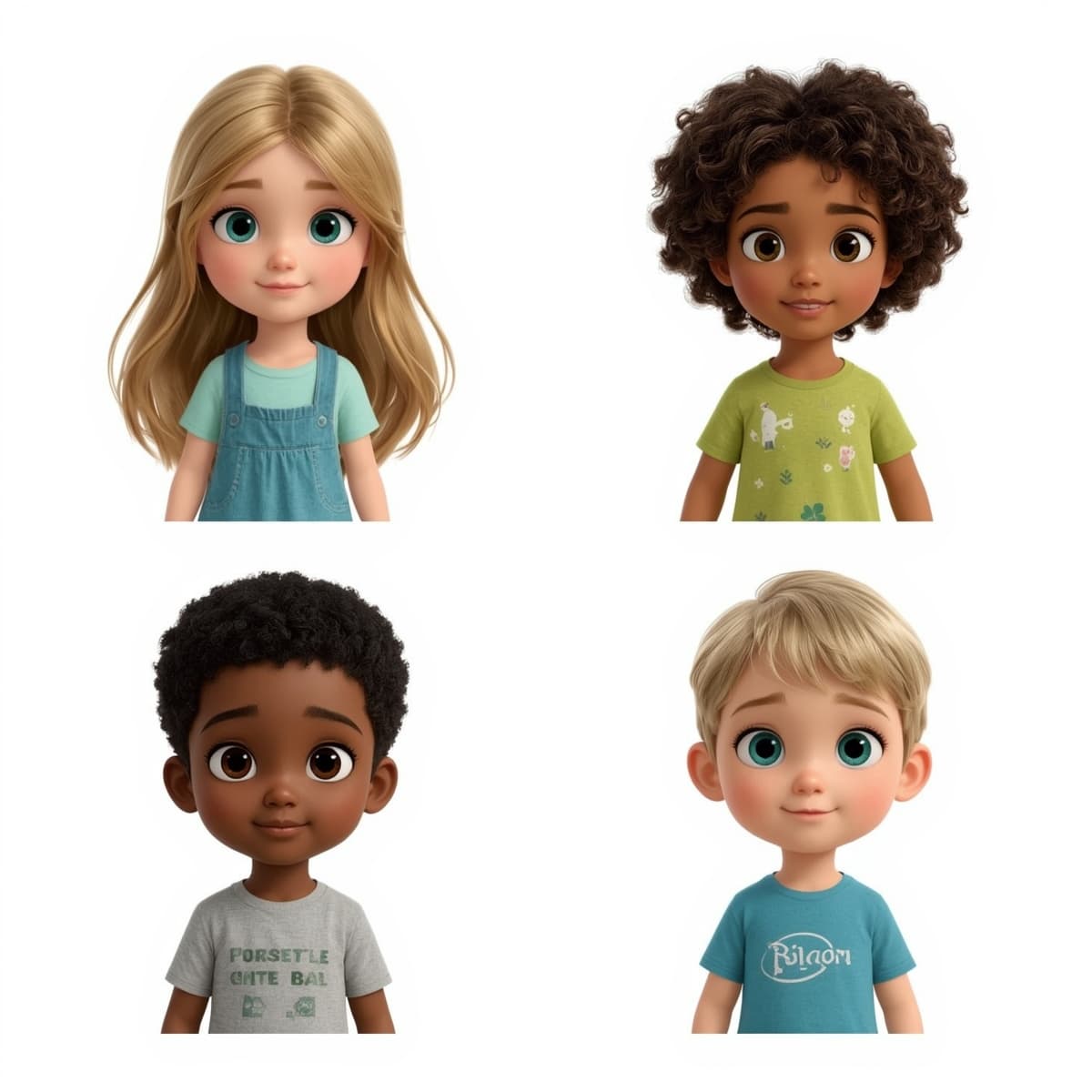 Children characters in personalized stories