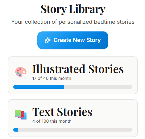 Choose from various story adventures
