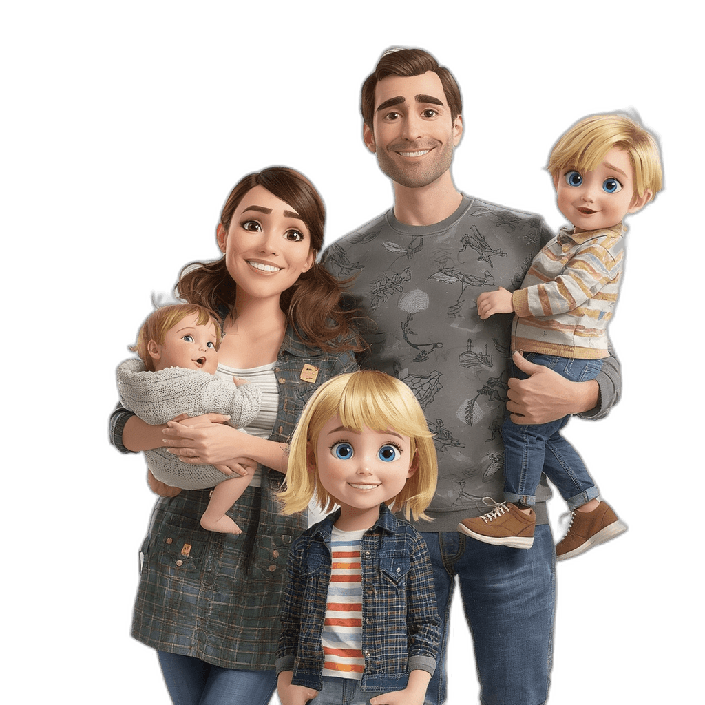 Family reading bedtime stories together